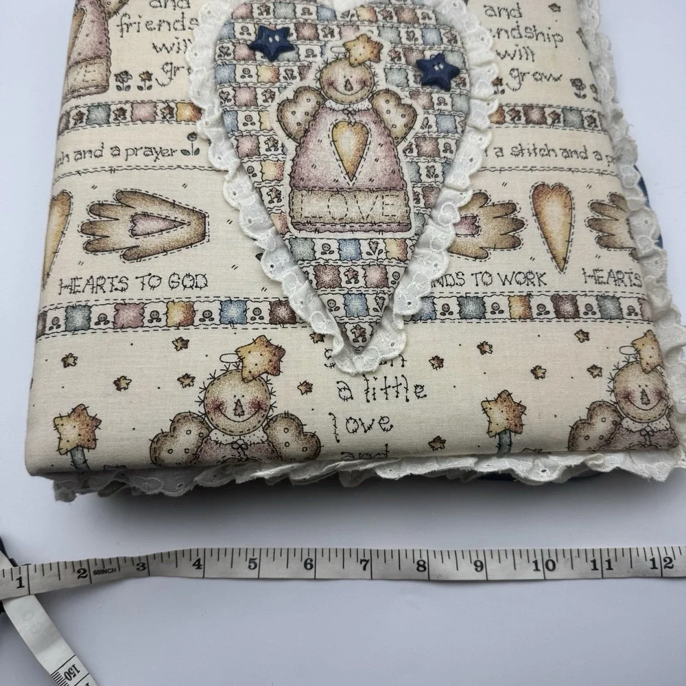 1997 Peace Creek Angel Collection Wrapped 3‎ Ring Binder Cotton Sew Quilt Craft